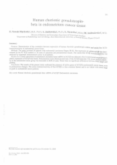 Human chorionic gonadotropin-beta in endometrium cancer tissue.