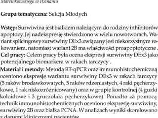 2016 Surwiwina delta Ex3 jako biomarker raka tarczycy.